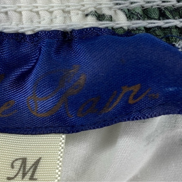 Cactus Print Ruffle Short Sleeve Off Shoulder Top Medium Blue Rain Western - Picture 9 of 11